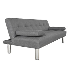 Casa Decor Sofia 2 in 1 Indoor Sofa Recliner Lounge Bed Fabric 2 Seater Futon - Grey