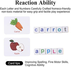 Wooden Magnetic Letters Numbers Alphabet Fridge Magnets Educational Toy Set Preschool Learning for 3 to 5 Years Kid Toddler