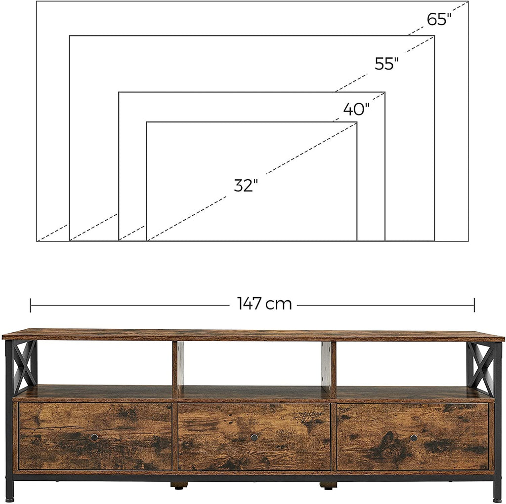 Modern Wooden TV Cabinet Holds TVs