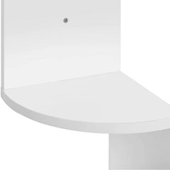 Corner Shelf 5-Tier Zigzag Wall Mount, White