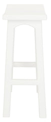 Tokyo Solid Mahogany Timber Barstool (White)
