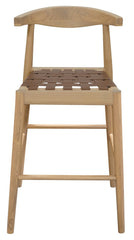 Elliot Leather Kitchen Counter Stool (Natural)