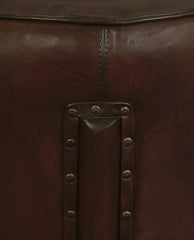 Heritage Genuine Goat Leather Ottoman/Footstool