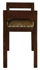 Wilson Genuine Goat Hide Single Seater Stool/Bench (Mahogany)