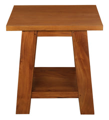 Tokyo Solid Mahogany Timber Lamp Table (Light Pecan)