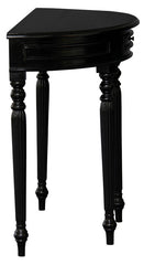 Huntley Turn Leg Half Round Sofa Table  (Black)