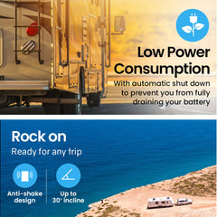GECKO 119L Upright Portable Fridge / Freezer, 12V/24V/240V for Motorhome and Caravan, Silver