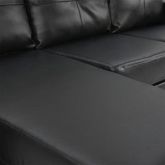 Sarantino Corner Sofa Lounge Couch Modular Furniture Chair Home Pu Leather Chaise White L Shape