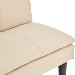 Sarantino 3 Seater Modular Faux Linen Fabric Sofa Bed Couch - Beige