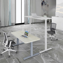 Standing Desk Height Adjustable Sit Stand Motorised Grey Dual Motors Frame Only