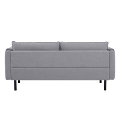 Channel 3 Seater Fabric Sofa Lounge Couch Grey