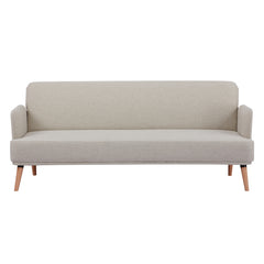 Merlin 3 Seater Sofa Futon Bed Fabric Lounge Couch - Beige