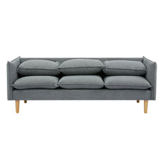 Sinatra 3 Seater Fabric Sofa Lounge Couch Dark Grey