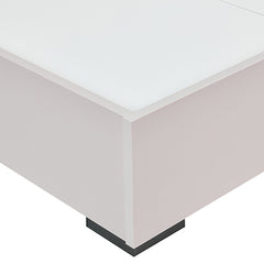 Queen 5 Pcs Bedroom Suite Fabric Upholstery MDF Combination of Champagne and Black Colour
