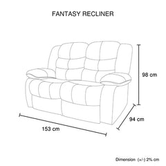 3+2 Seater Recliner Sofa In Faux Leather Lounge Couch in Black