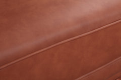 Single Seater Brown Sofa Lounge Button Tufted in Faux Leather