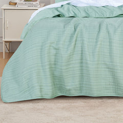 Bianca Cressida Sage Cotton Polyester Coverlet Set Queen/King