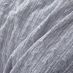 Accessorize Augusta Grey Ruched Quilt Cover Set Double