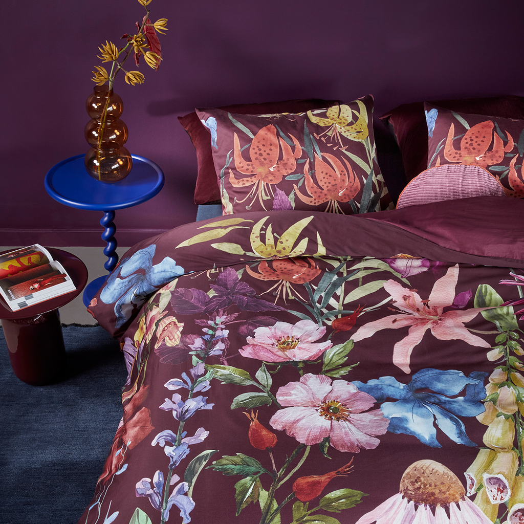 Bedding House Lily Multi Cotton Floral Quilt Cover Set Queen
