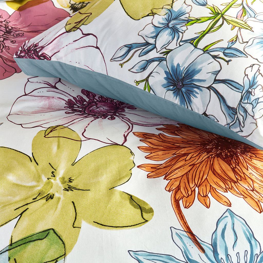 Bedding House Lotti Multi Cotton Floral Quilt Cover Set Queen