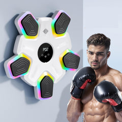 Bluetooth Music Boxing Machine - 4 Modes 9 Speeds Colourful Lights - Only Machine White