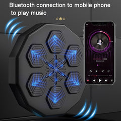 Smart Wall-Mounted Boxing Trainer With Adult Gloves - With Adult Black Gloves