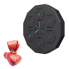 Smart Wall-Mounted Boxing Trainer With Adult Gloves - With Adult Black Gloves