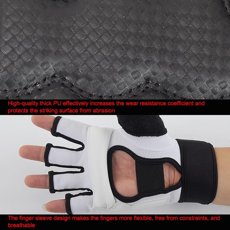 Adult Half Finger Sandbag Training Boxing Gloves - Pu Leather