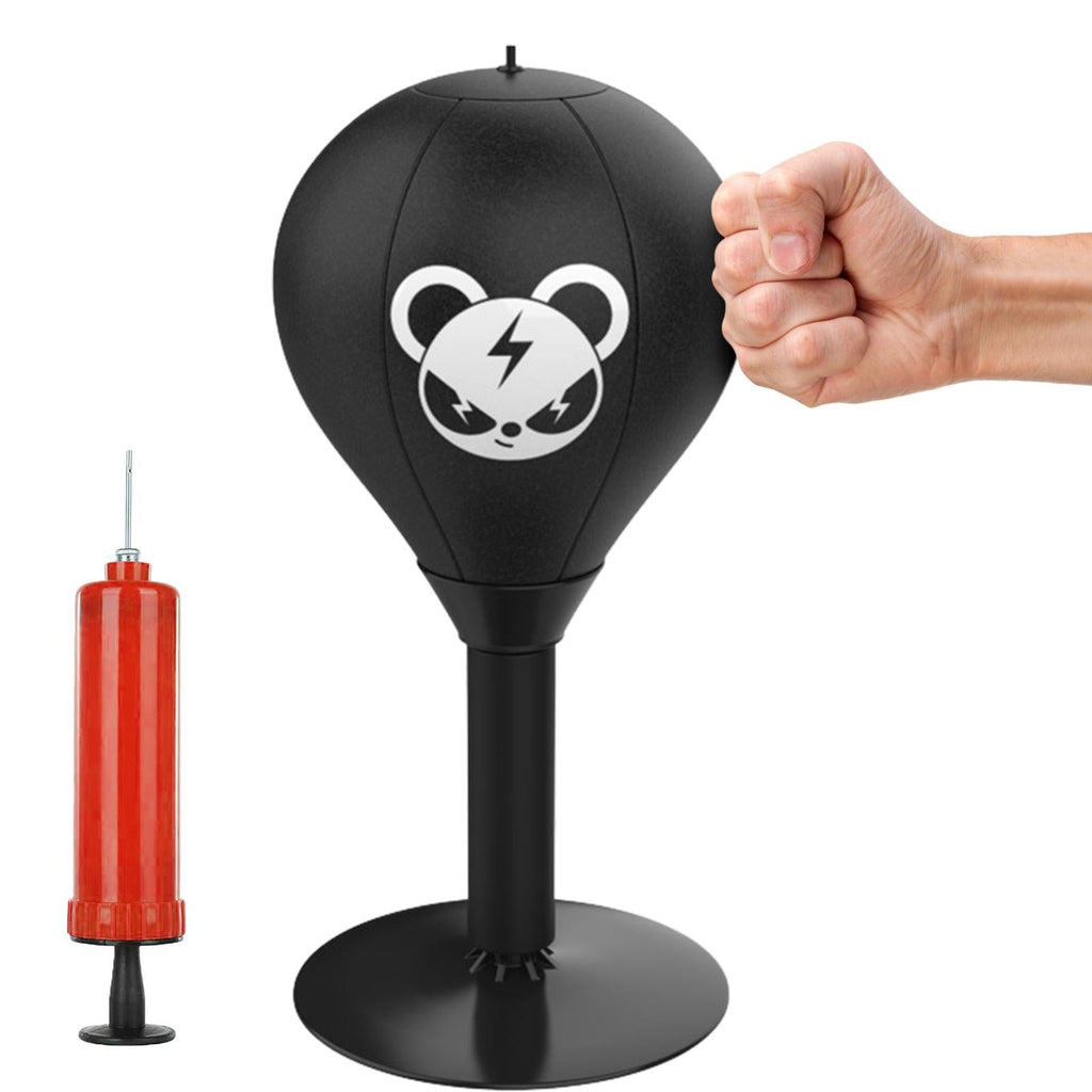 Desktop Speed Ball For Boxing Training - Bear Design With Gloves & Pump - Monkey+Children Gloves+Pump