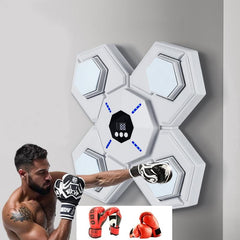 Rechargeable Bluetooth Boxing Machine With Adult & Child Gloves - Blue - With Adult Gloves Blue