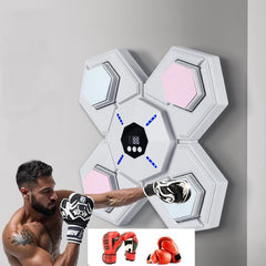 Rechargeable Bluetooth Boxing Machine With Adult & Child Gloves - Blue - With Adult Gloves Blue