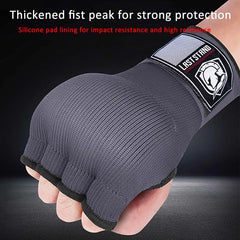 Protective Half Finger Boxing Gloves With Gel Padding And Wrist Support - One Size - Red