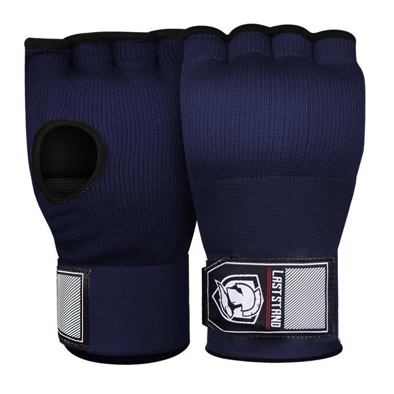 Protective Half Finger Boxing Gloves With Gel Padding And Wrist Support - One Size - Red