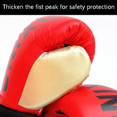Junior Boxing Training Gloves For Sanda Fighting - Letter Pattern - Red