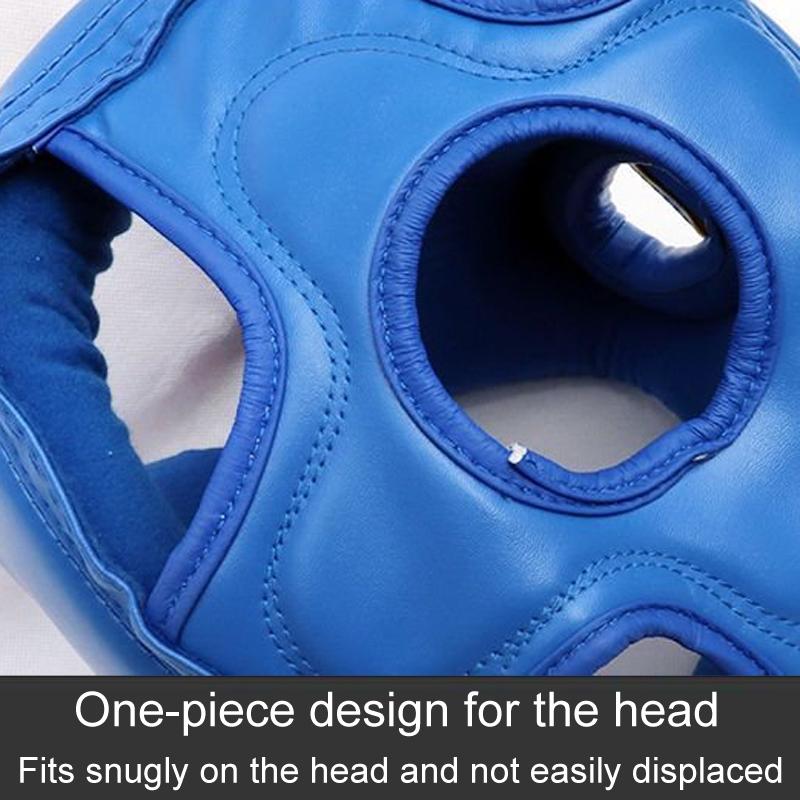 Competition Sparring Boxing Helmet For Head Protection - Blue With Mask - S