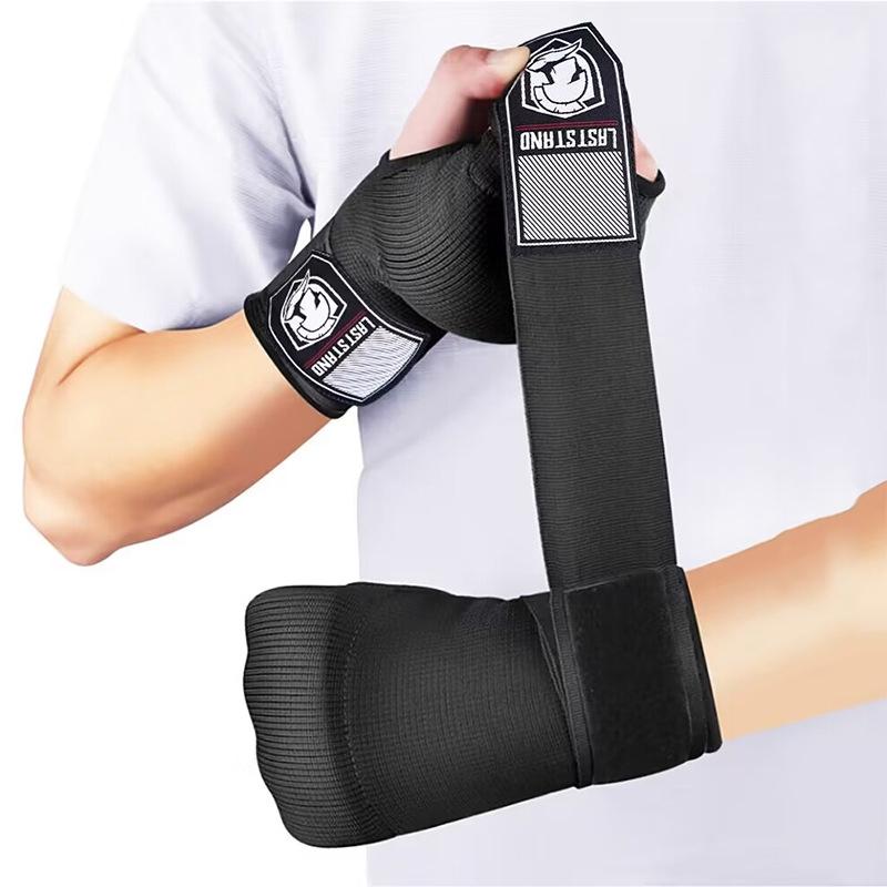 Protective Half Finger Boxing Gloves With Gel Padding And Wrist Support - One Size - Blue