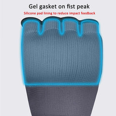 Protective Half Finger Boxing Gloves With Gel Padding And Wrist Support - One Size - Blue
