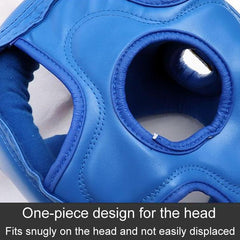 Competition Sparring Boxing Helmet For Head Protection - Black With Mask - M