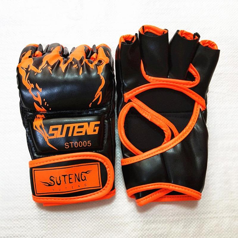 Adult Half-Finger Boxing Gloves For Training - Green