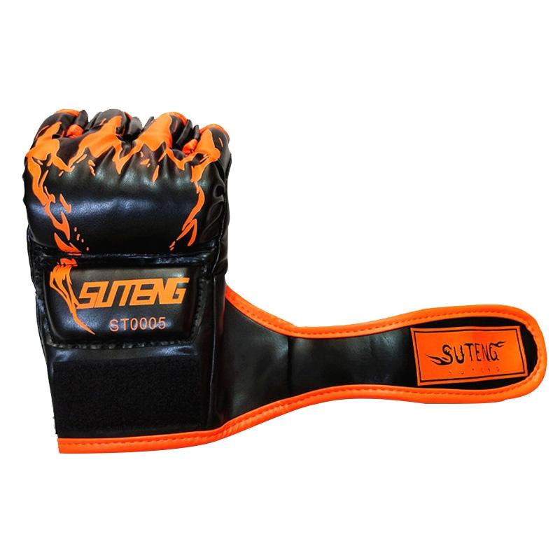 Adult Half-Finger Boxing Gloves For Training - Green