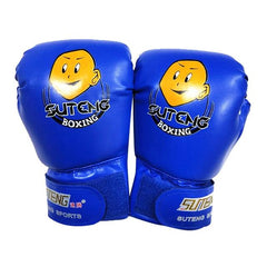 Children'S Cartoon Boxing Gloves - Pu Leather - Cartoon Blue