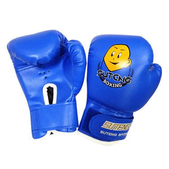 Children'S Cartoon Boxing Gloves - Pu Leather - Cartoon Blue