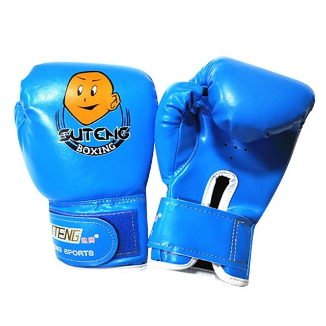 Children'S Cartoon Boxing Gloves - Pu Leather - Cartoon Blue