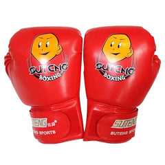 Children'S Cartoon Boxing Gloves - Pu Leather - Cartoon White + Baby Blue