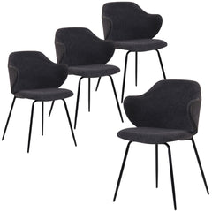 Set of 2 Dining Chairs in Graphite