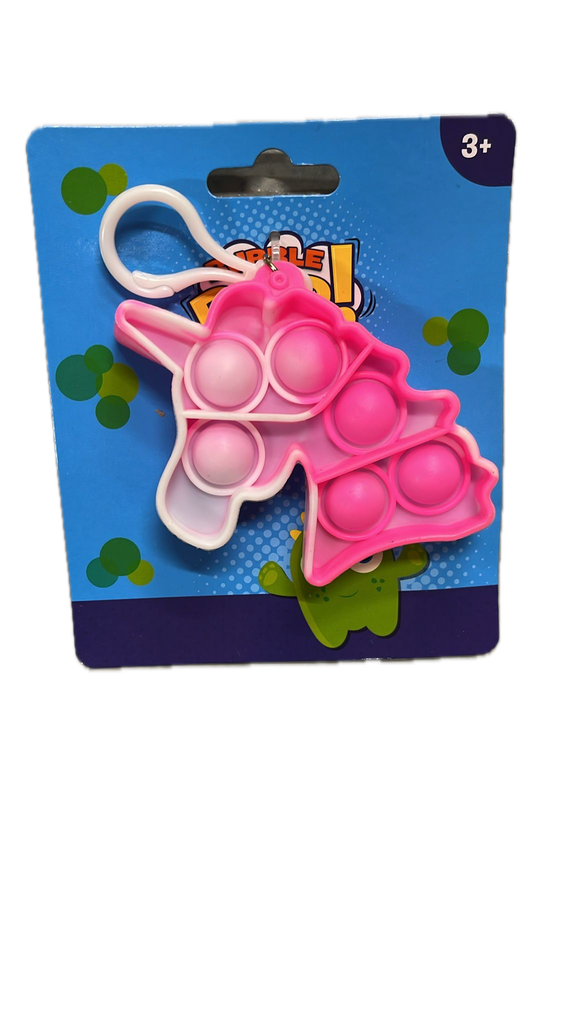 Push Bubble Pop It Fidget Keyring Squeeze Toy Sensory Silicone Stress Reliever