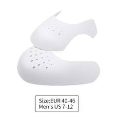 White Shoe Crease Protector for Men's Shoes, Size EUR 40-46 (US 7-12) 10 Pairs