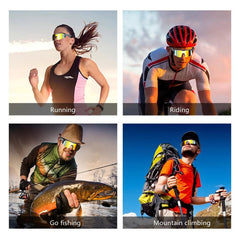 Colorful Cycling Sports Bluetooth Glasses with UV Protection and Fast Charging - Wireless Audio and Enhanced Visibility
