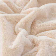Dark Brown 100*160cm Plush Toscana Rabbit Hair Throw Blanket - Soft Flannel Fleece for All Seasons, Perfect for Couch & Bed
