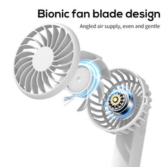 Apricot Portable Multifunctional Clip Fan DQ261 - 1000mAh Battery, 3-Speed, Quiet Cooling for Summer
